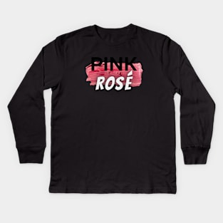 Pink Rose Kids Long Sleeve T-Shirt